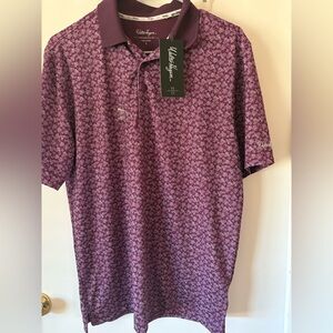Walter Hagen Men's Polo in Rich Purple Pattern